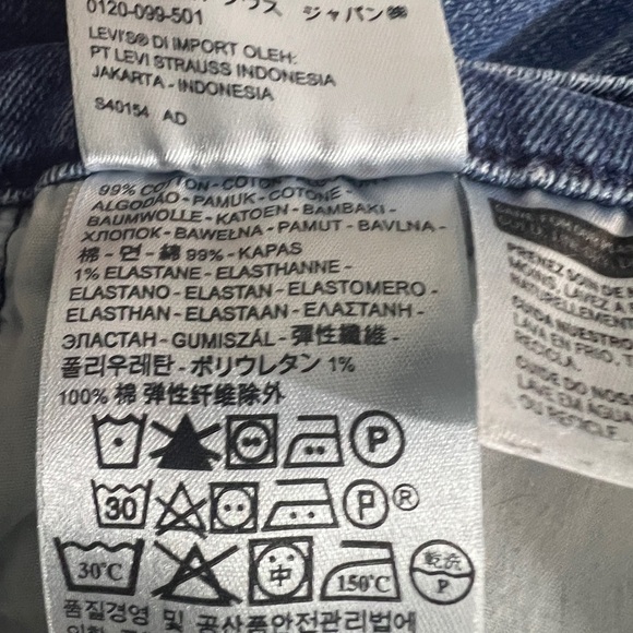 Levi's 505 Women's Straight Leg Legacy Embroidered Pocket Cotton Stretch 34x32 - Picture 10 of 11